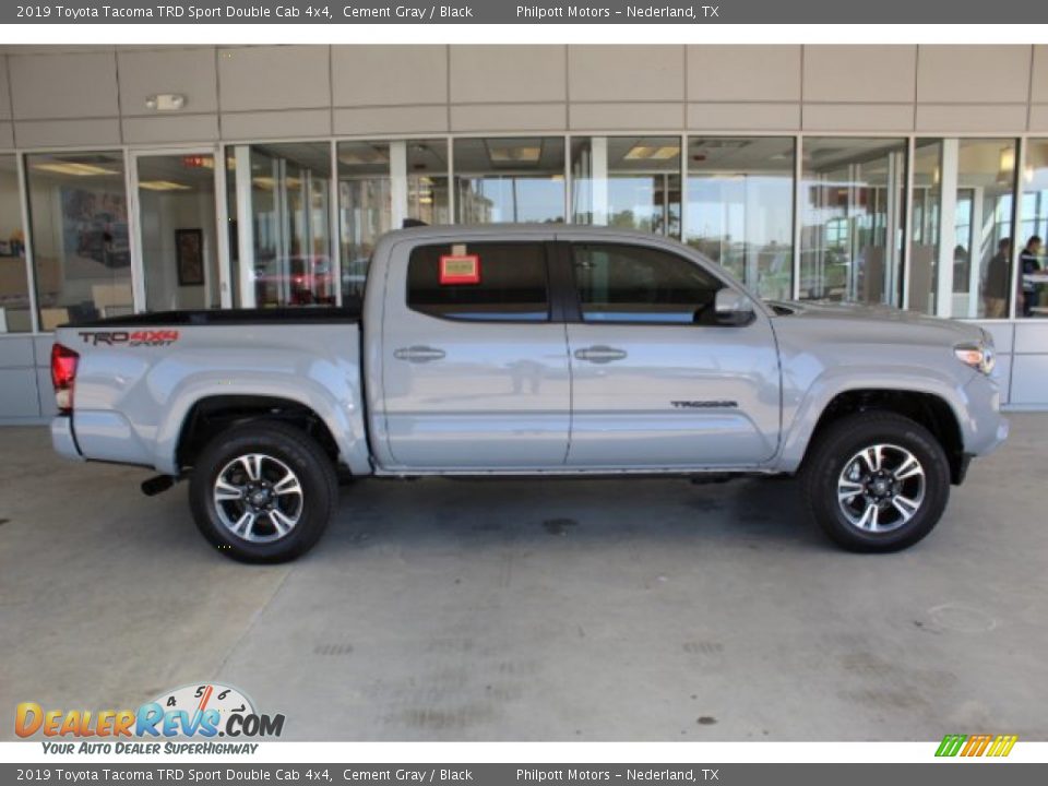 2019 Toyota Tacoma TRD Sport Double Cab 4x4 Cement Gray / Black Photo #10