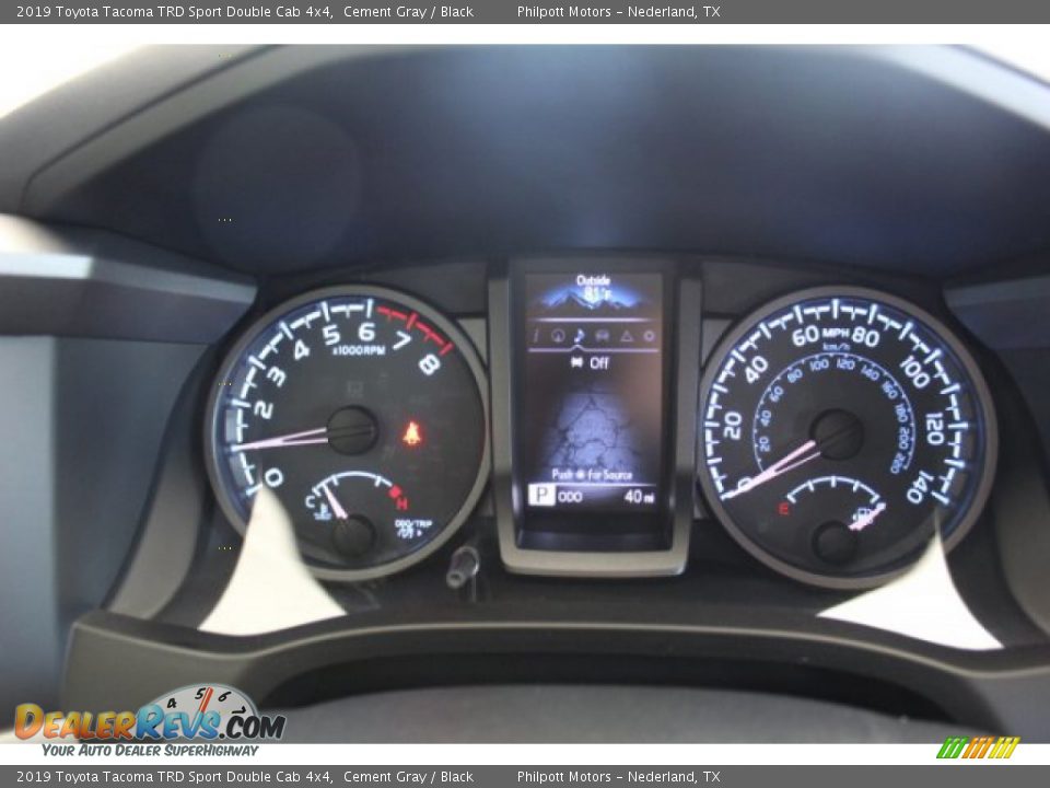 2019 Toyota Tacoma TRD Sport Double Cab 4x4 Cement Gray / Black Photo #18
