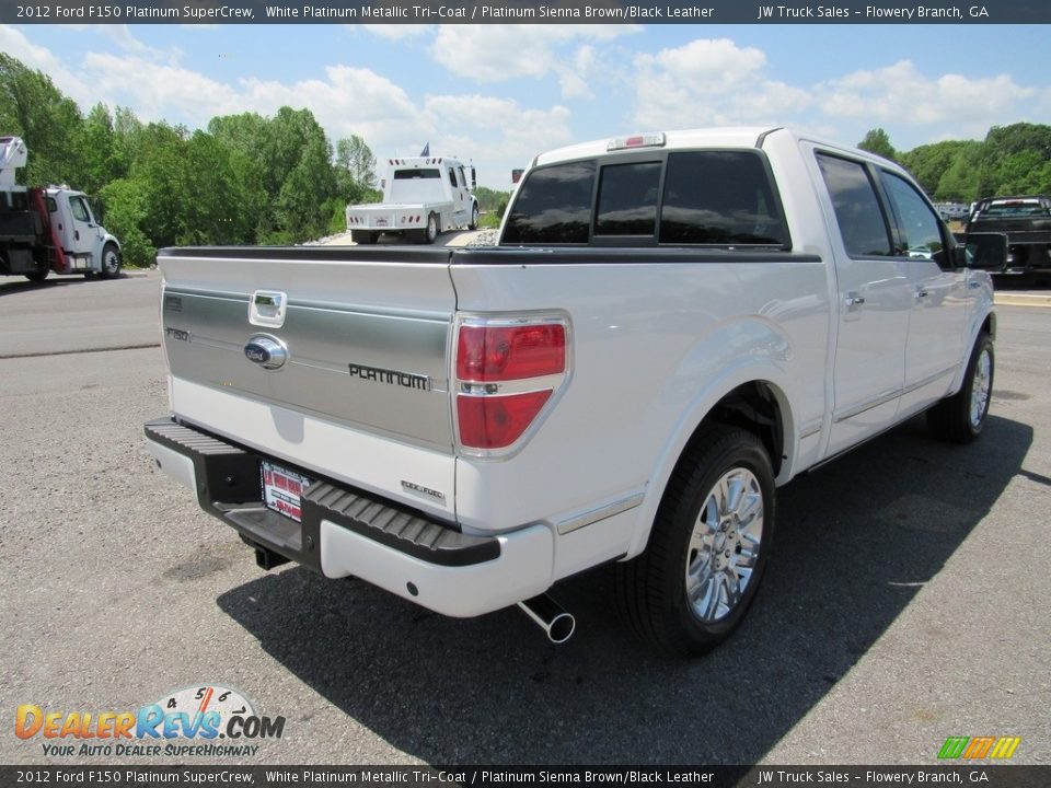 2012 Ford F150 Platinum SuperCrew White Platinum Metallic Tri-Coat / Platinum Sienna Brown/Black Leather Photo #5