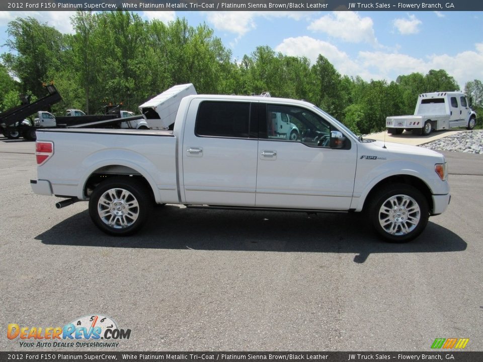 2012 Ford F150 Platinum SuperCrew White Platinum Metallic Tri-Coat / Platinum Sienna Brown/Black Leather Photo #6