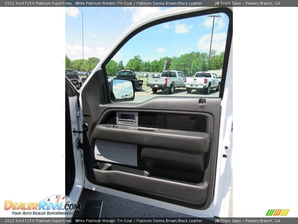 2012 Ford F150 Platinum SuperCrew White Platinum Metallic Tri-Coat / Platinum Sienna Brown/Black Leather Photo #9