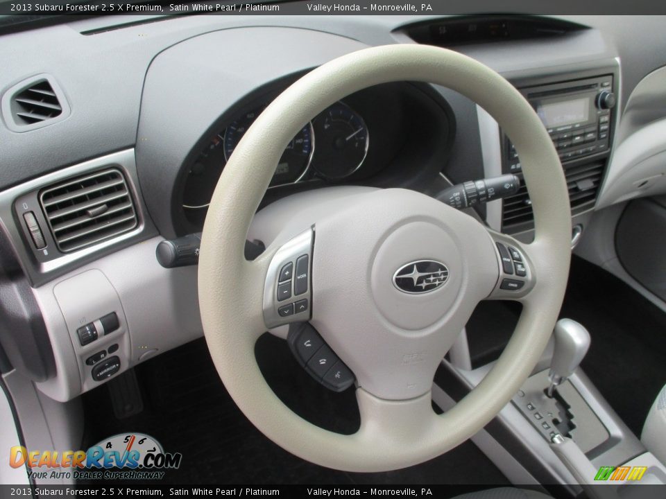 2013 Subaru Forester 2.5 X Premium Satin White Pearl / Platinum Photo #15