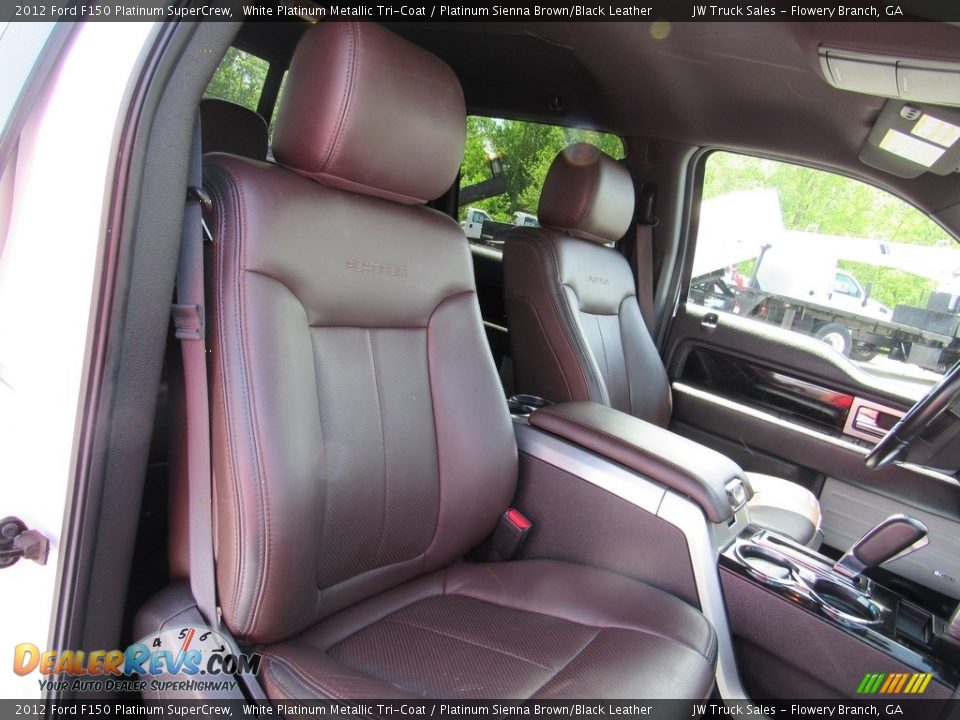 2012 Ford F150 Platinum SuperCrew White Platinum Metallic Tri-Coat / Platinum Sienna Brown/Black Leather Photo #11