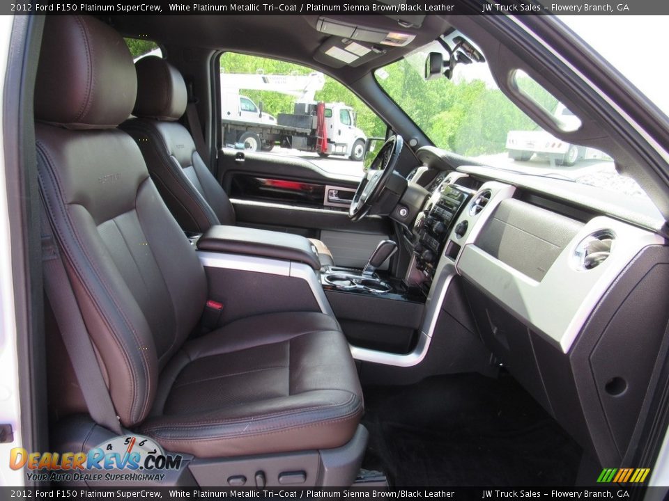2012 Ford F150 Platinum SuperCrew White Platinum Metallic Tri-Coat / Platinum Sienna Brown/Black Leather Photo #12