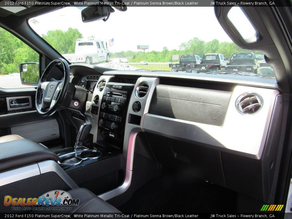2012 Ford F150 Platinum SuperCrew White Platinum Metallic Tri-Coat / Platinum Sienna Brown/Black Leather Photo #13