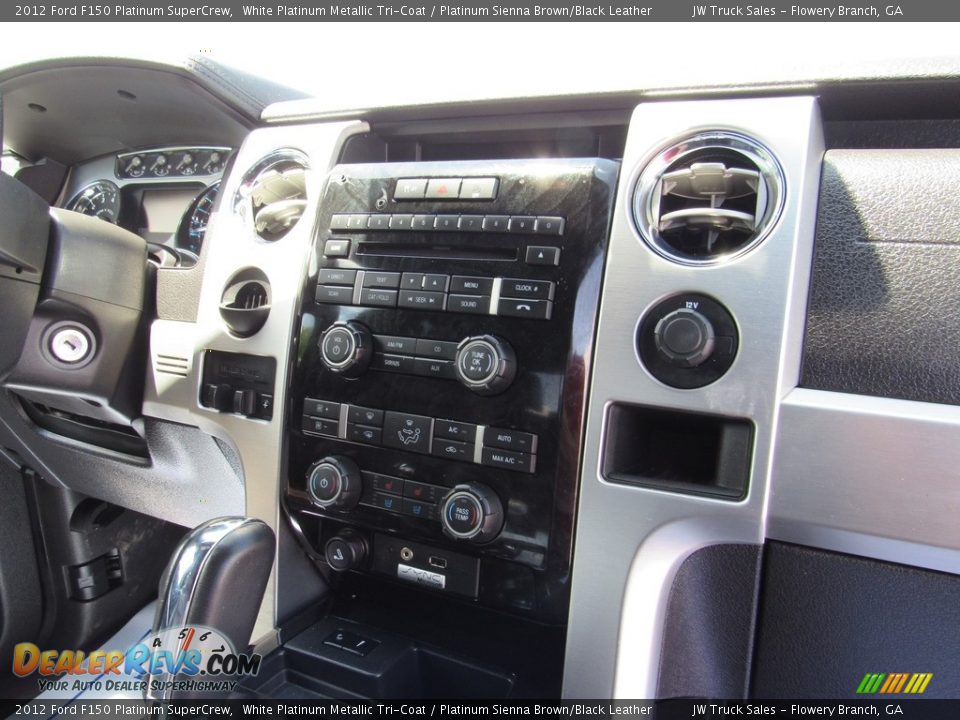 2012 Ford F150 Platinum SuperCrew White Platinum Metallic Tri-Coat / Platinum Sienna Brown/Black Leather Photo #15
