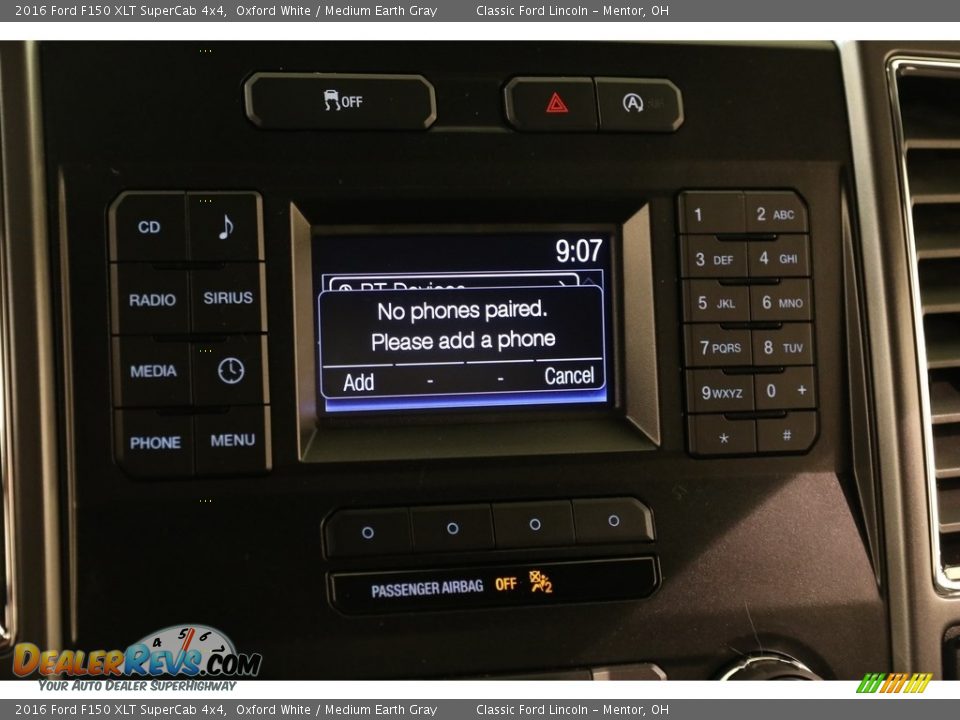 2016 Ford F150 XLT SuperCab 4x4 Oxford White / Medium Earth Gray Photo #13