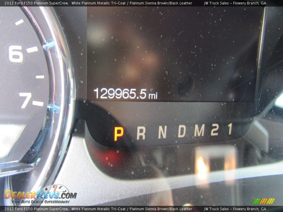 2012 Ford F150 Platinum SuperCrew White Platinum Metallic Tri-Coat / Platinum Sienna Brown/Black Leather Photo #20