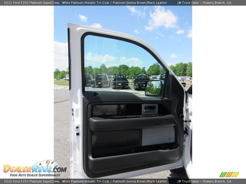2012 Ford F150 Platinum SuperCrew White Platinum Metallic Tri-Coat / Platinum Sienna Brown/Black Leather Photo #21
