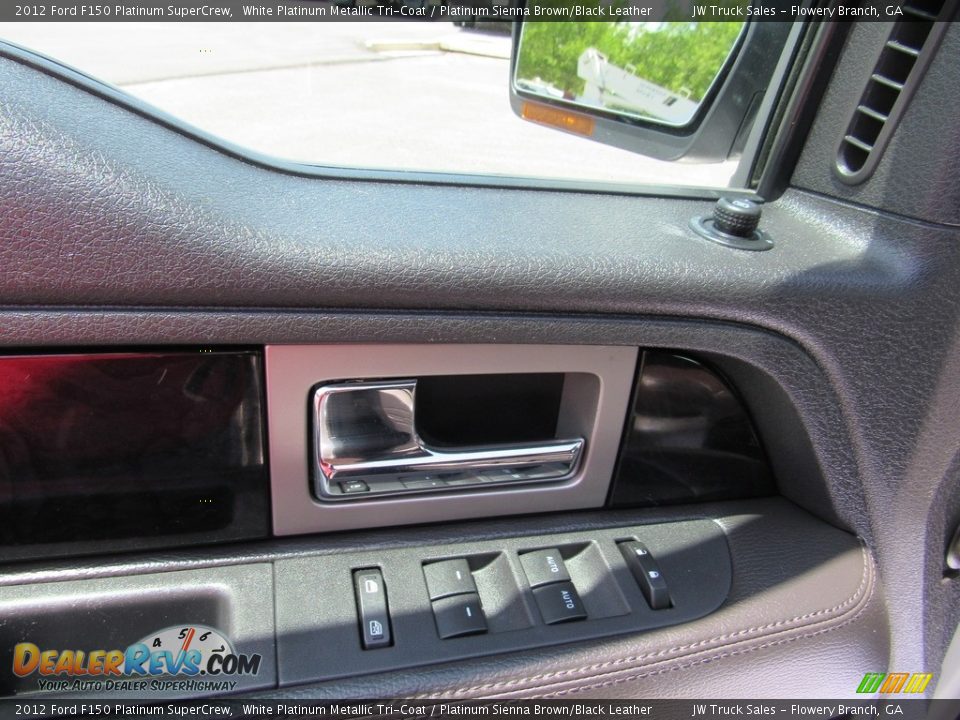 2012 Ford F150 Platinum SuperCrew White Platinum Metallic Tri-Coat / Platinum Sienna Brown/Black Leather Photo #22