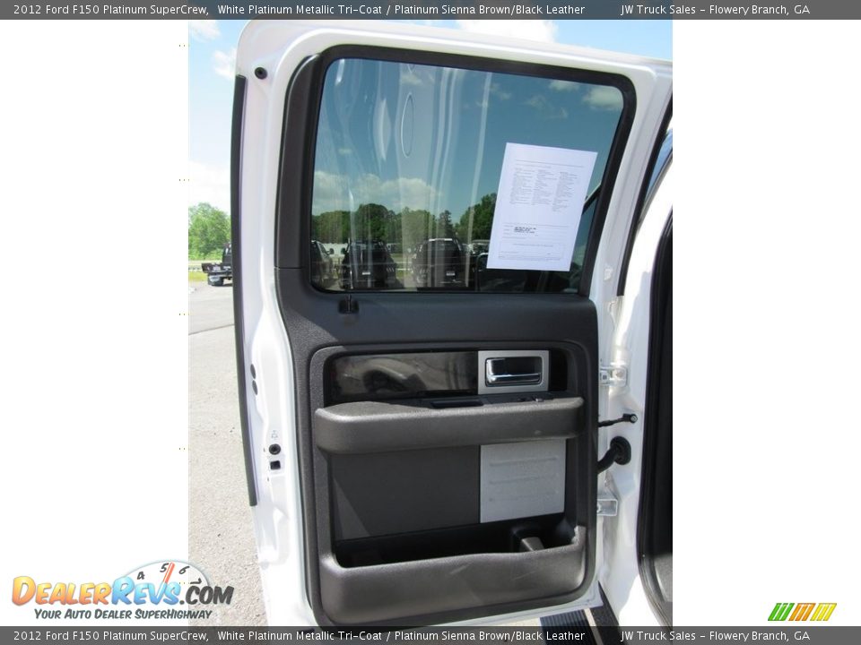 2012 Ford F150 Platinum SuperCrew White Platinum Metallic Tri-Coat / Platinum Sienna Brown/Black Leather Photo #23