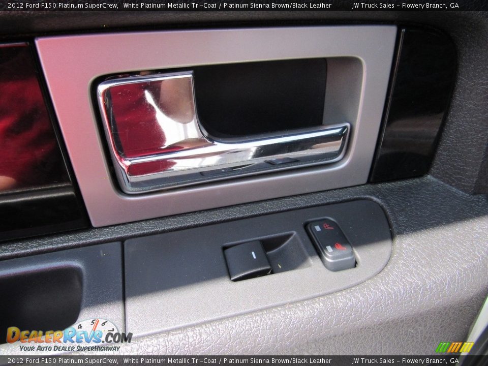 2012 Ford F150 Platinum SuperCrew White Platinum Metallic Tri-Coat / Platinum Sienna Brown/Black Leather Photo #24