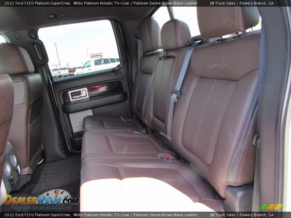 2012 Ford F150 Platinum SuperCrew White Platinum Metallic Tri-Coat / Platinum Sienna Brown/Black Leather Photo #25