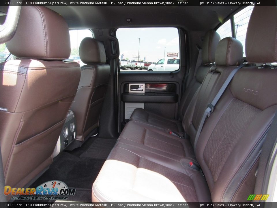 2012 Ford F150 Platinum SuperCrew White Platinum Metallic Tri-Coat / Platinum Sienna Brown/Black Leather Photo #26