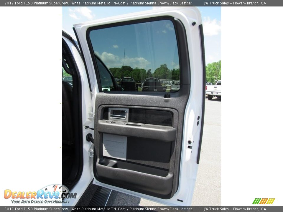 2012 Ford F150 Platinum SuperCrew White Platinum Metallic Tri-Coat / Platinum Sienna Brown/Black Leather Photo #27