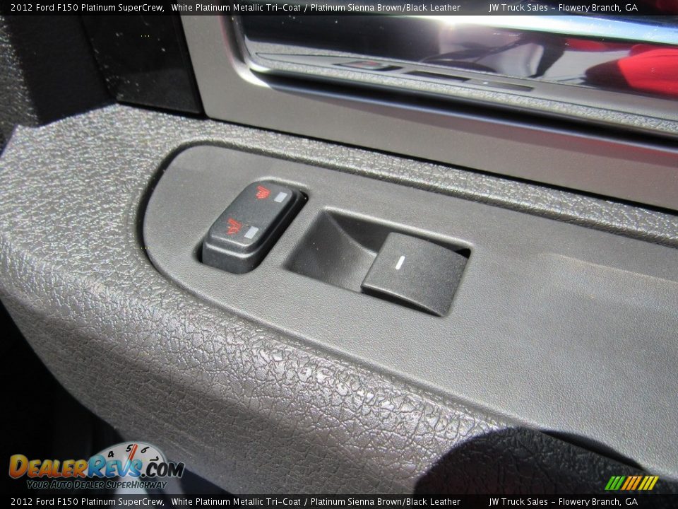 2012 Ford F150 Platinum SuperCrew White Platinum Metallic Tri-Coat / Platinum Sienna Brown/Black Leather Photo #28
