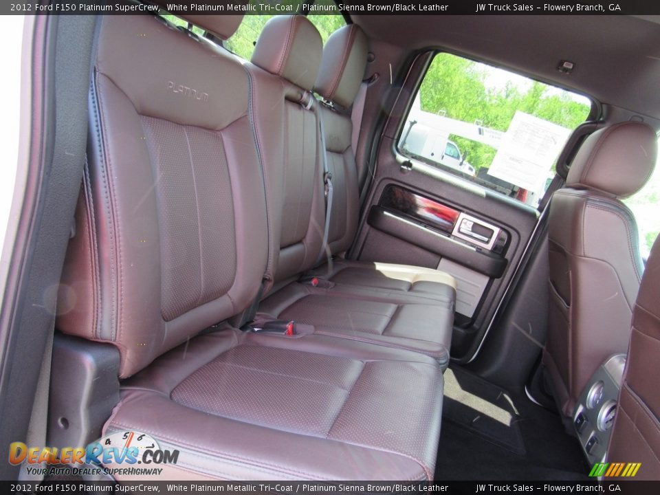 2012 Ford F150 Platinum SuperCrew White Platinum Metallic Tri-Coat / Platinum Sienna Brown/Black Leather Photo #29