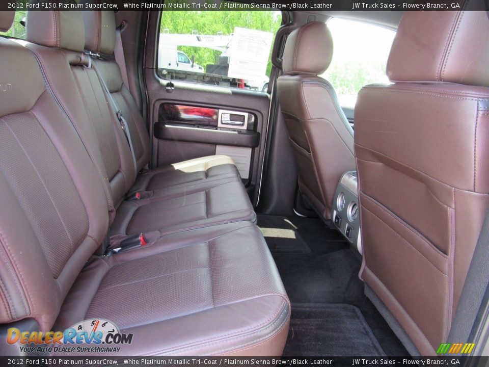 2012 Ford F150 Platinum SuperCrew White Platinum Metallic Tri-Coat / Platinum Sienna Brown/Black Leather Photo #30