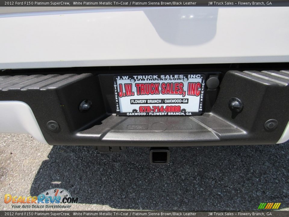 2012 Ford F150 Platinum SuperCrew White Platinum Metallic Tri-Coat / Platinum Sienna Brown/Black Leather Photo #32