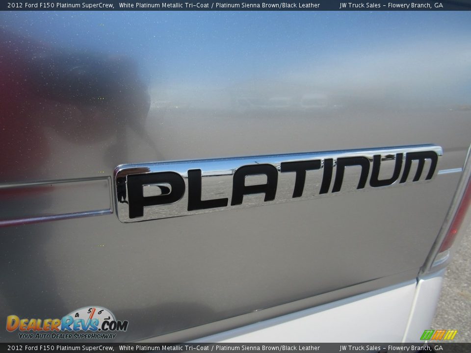 2012 Ford F150 Platinum SuperCrew White Platinum Metallic Tri-Coat / Platinum Sienna Brown/Black Leather Photo #33