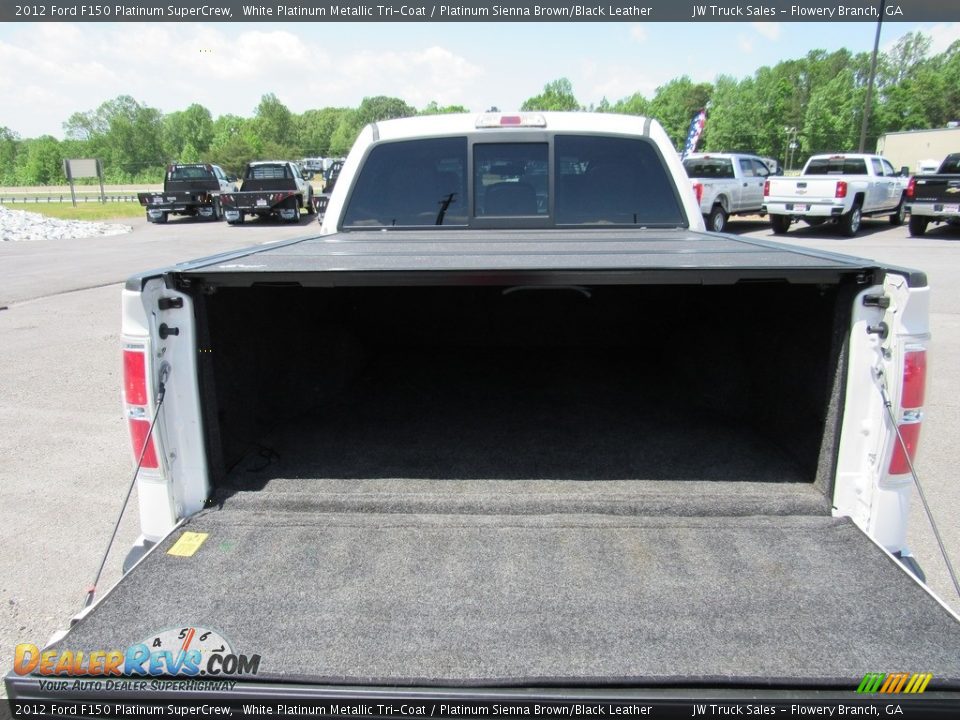 2012 Ford F150 Platinum SuperCrew White Platinum Metallic Tri-Coat / Platinum Sienna Brown/Black Leather Photo #34