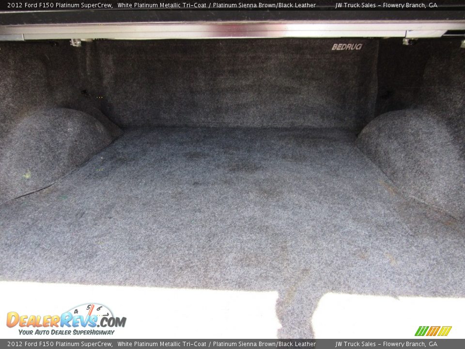 2012 Ford F150 Platinum SuperCrew White Platinum Metallic Tri-Coat / Platinum Sienna Brown/Black Leather Photo #35