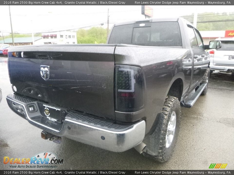 2016 Ram 2500 Big Horn Crew Cab 4x4 Granite Crystal Metallic / Black/Diesel Gray Photo #6