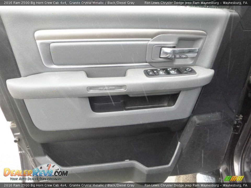 2016 Ram 2500 Big Horn Crew Cab 4x4 Granite Crystal Metallic / Black/Diesel Gray Photo #14