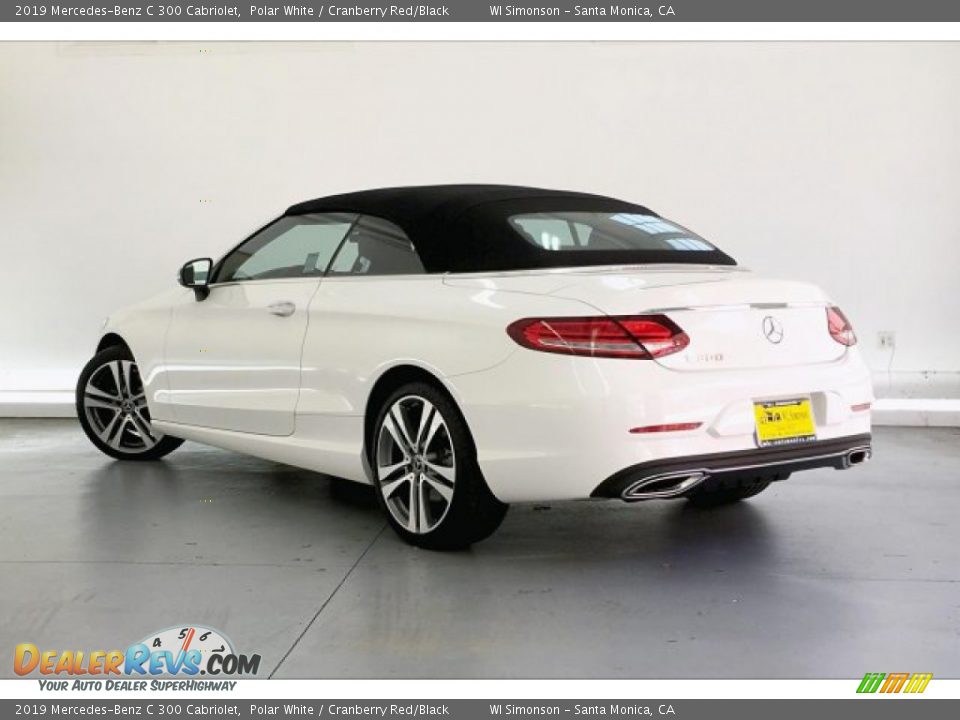 2019 Mercedes-Benz C 300 Cabriolet Polar White / Cranberry Red/Black Photo #2