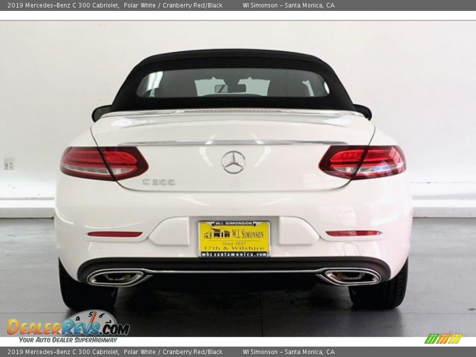 2019 Mercedes-Benz C 300 Cabriolet Polar White / Cranberry Red/Black Photo #3