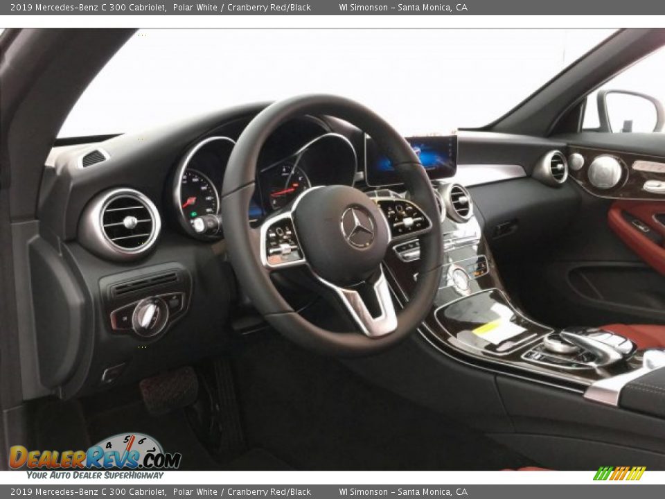 2019 Mercedes-Benz C 300 Cabriolet Polar White / Cranberry Red/Black Photo #4