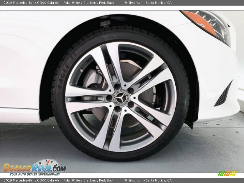2019 Mercedes-Benz C 300 Cabriolet Polar White / Cranberry Red/Black Photo #9