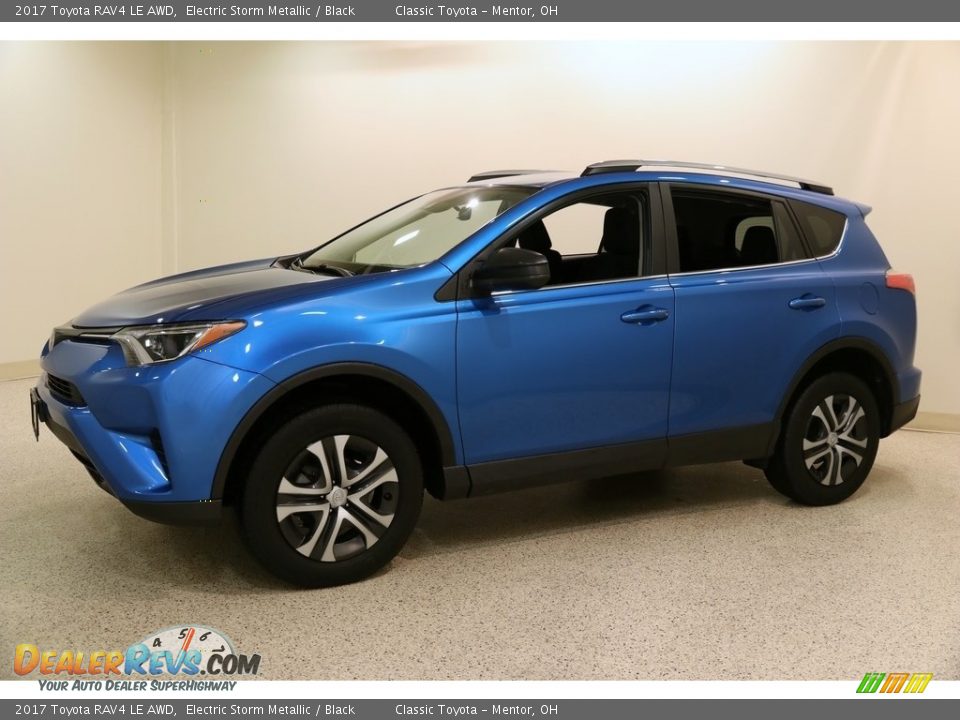2017 Toyota RAV4 LE AWD Electric Storm Metallic / Black Photo #3