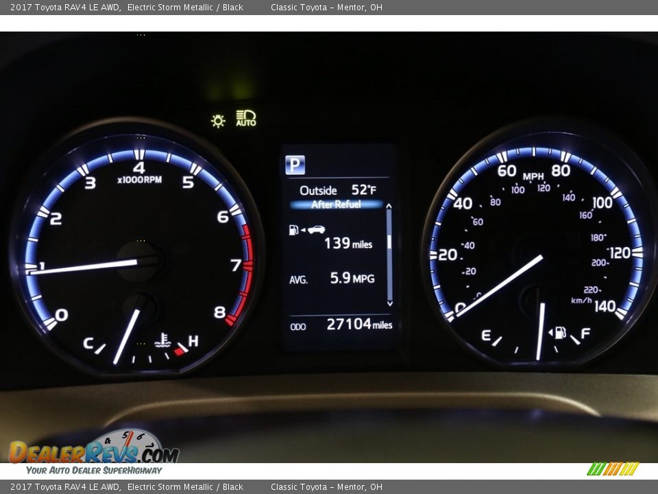 2017 Toyota RAV4 LE AWD Electric Storm Metallic / Black Photo #8