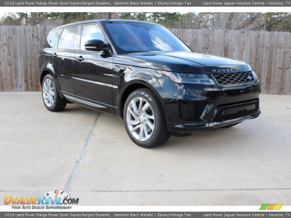 2019 Land Rover Range Rover Sport Supercharged Dynamic Santorini Black Metallic / Ebony/Vintage Tan Photo #1