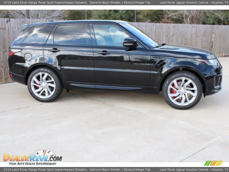 2019 Land Rover Range Rover Sport Supercharged Dynamic Santorini Black Metallic / Ebony/Vintage Tan Photo #2