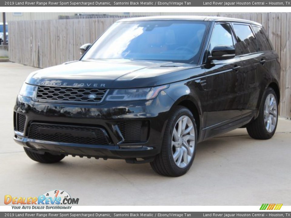 2019 Land Rover Range Rover Sport Supercharged Dynamic Santorini Black Metallic / Ebony/Vintage Tan Photo #4