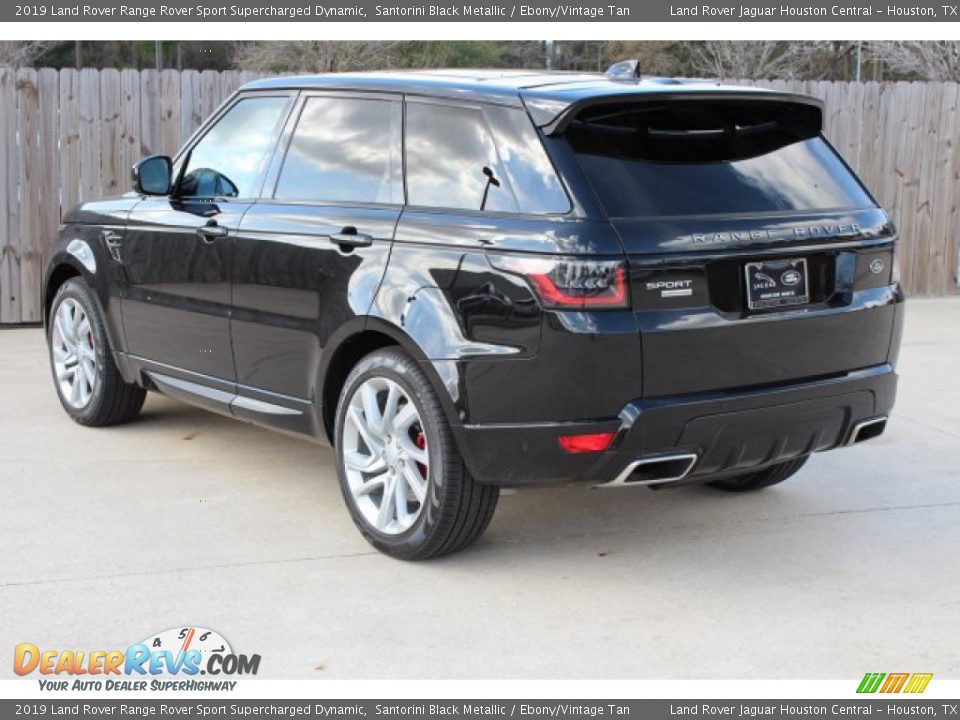 2019 Land Rover Range Rover Sport Supercharged Dynamic Santorini Black Metallic / Ebony/Vintage Tan Photo #6