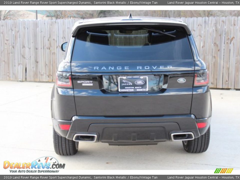 2019 Land Rover Range Rover Sport Supercharged Dynamic Santorini Black Metallic / Ebony/Vintage Tan Photo #7