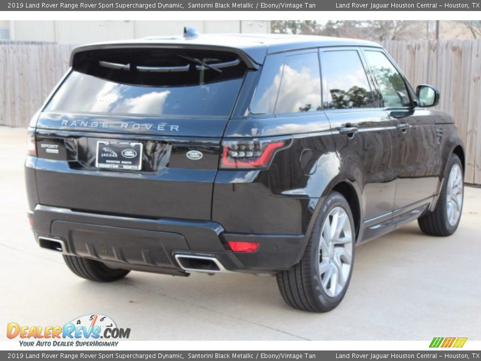 2019 Land Rover Range Rover Sport Supercharged Dynamic Santorini Black Metallic / Ebony/Vintage Tan Photo #8