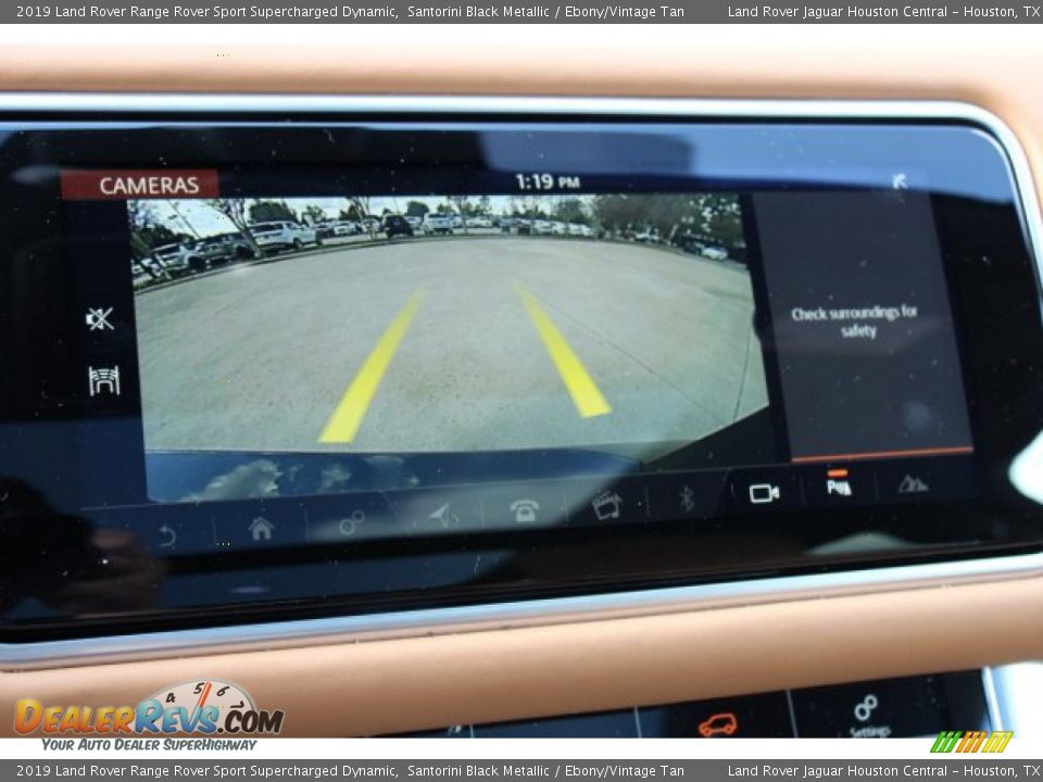 2019 Land Rover Range Rover Sport Supercharged Dynamic Santorini Black Metallic / Ebony/Vintage Tan Photo #23