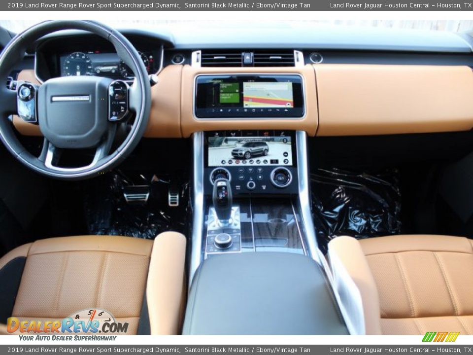 2019 Land Rover Range Rover Sport Supercharged Dynamic Santorini Black Metallic / Ebony/Vintage Tan Photo #30