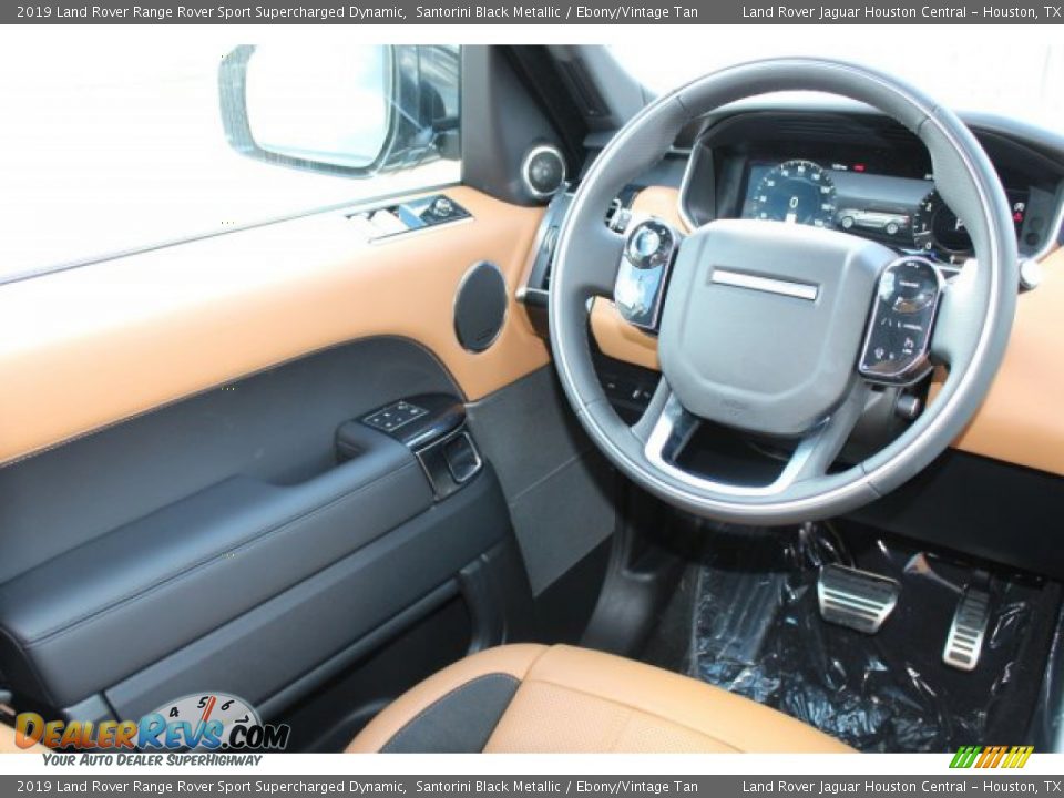 2019 Land Rover Range Rover Sport Supercharged Dynamic Santorini Black Metallic / Ebony/Vintage Tan Photo #31