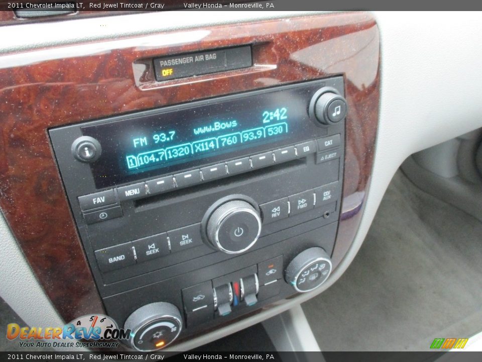 2011 Chevrolet Impala LT Red Jewel Tintcoat / Gray Photo #13