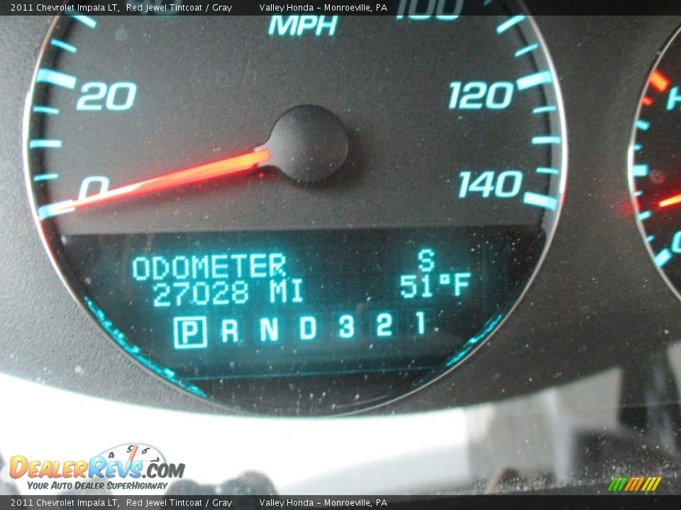 2011 Chevrolet Impala LT Red Jewel Tintcoat / Gray Photo #20