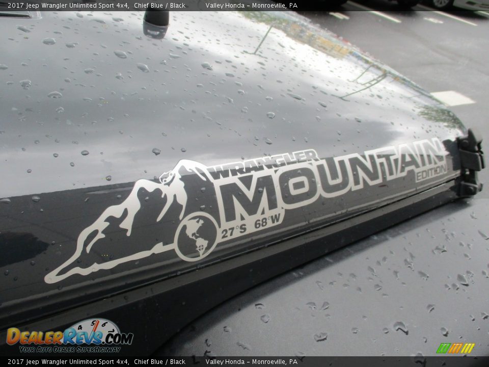 2017 Jeep Wrangler Unlimited Sport 4x4 Chief Blue / Black Photo #6