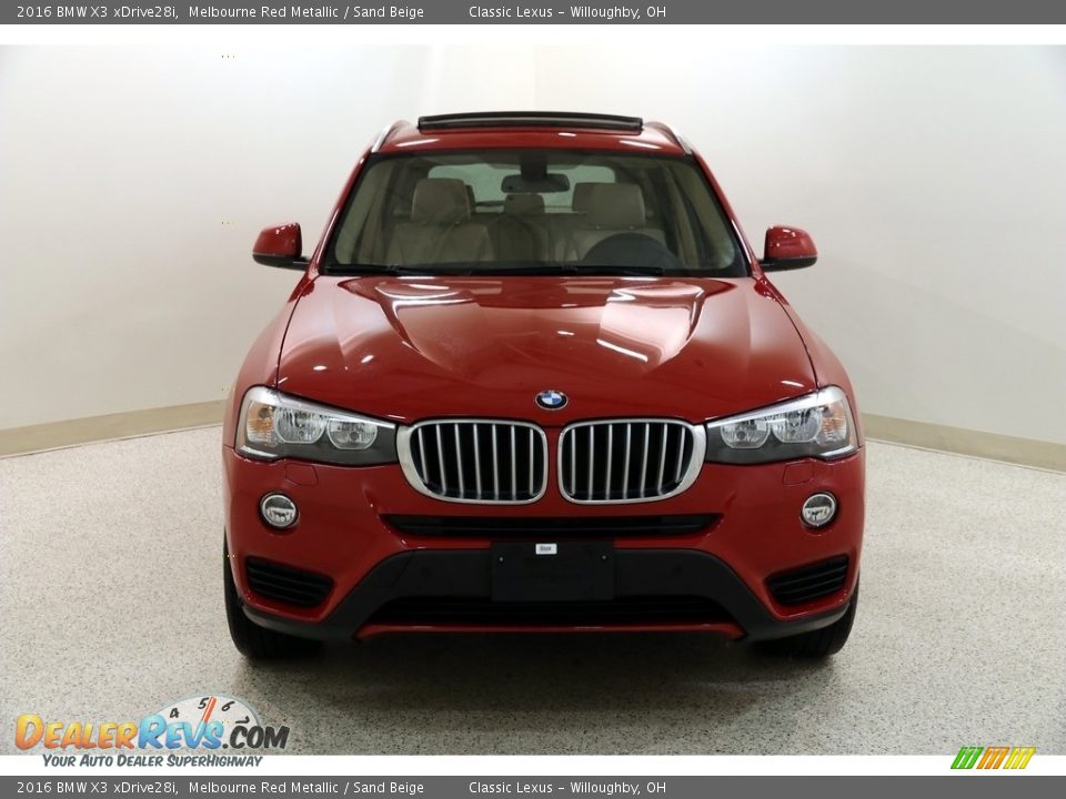 2016 BMW X3 xDrive28i Melbourne Red Metallic / Sand Beige Photo #2