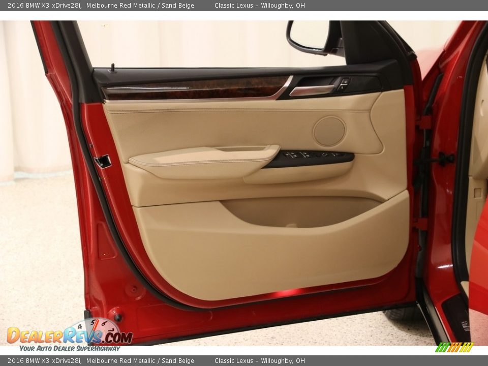 2016 BMW X3 xDrive28i Melbourne Red Metallic / Sand Beige Photo #4