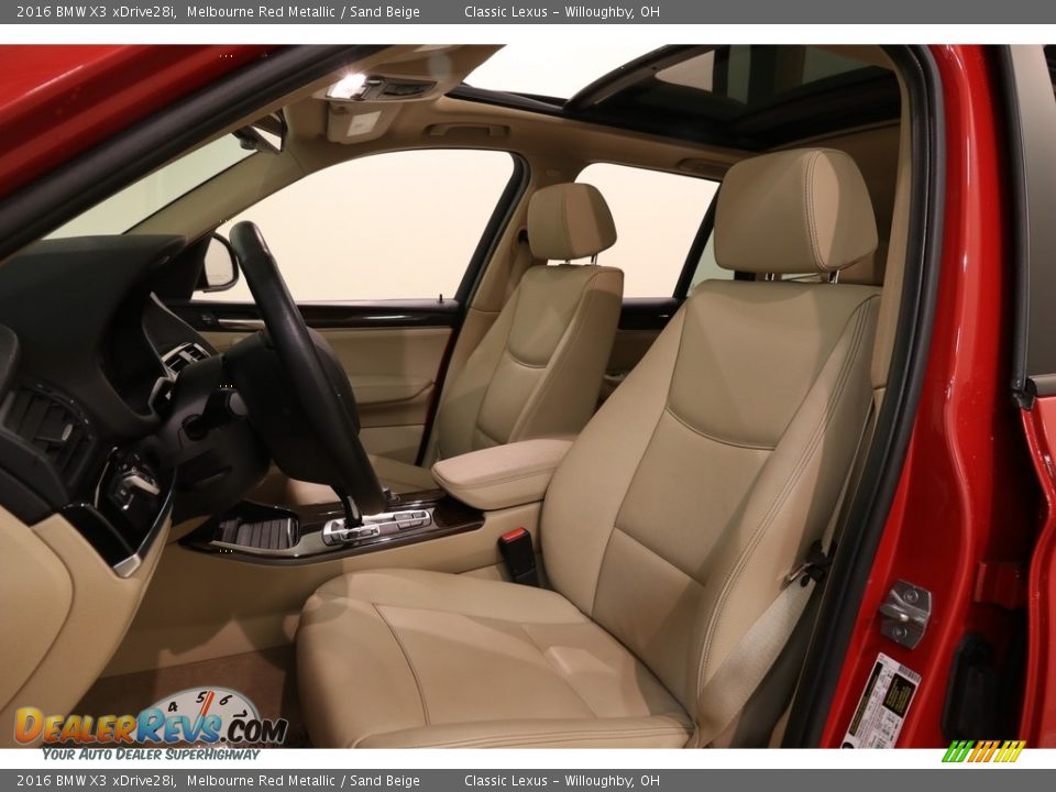 2016 BMW X3 xDrive28i Melbourne Red Metallic / Sand Beige Photo #5