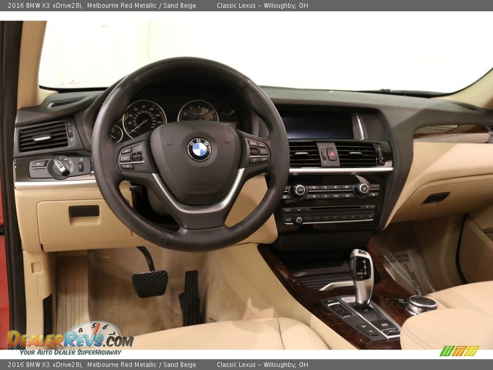 2016 BMW X3 xDrive28i Melbourne Red Metallic / Sand Beige Photo #6